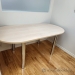 Blonde Oval Racetrack Boardroom Table 72" x 36" w/ Chrome Legs